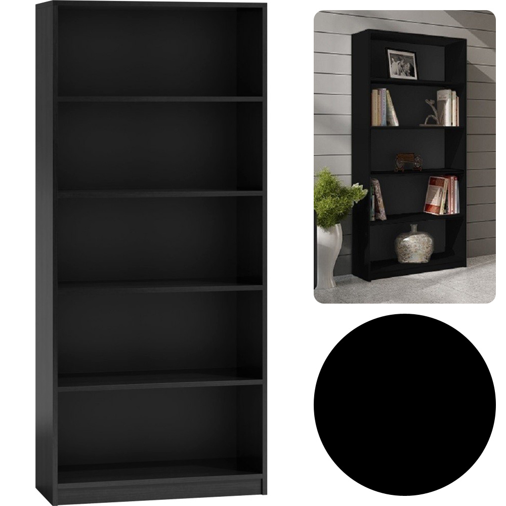 

Regał Biurowy R80 80CM Półka Szafka Książki Czarny