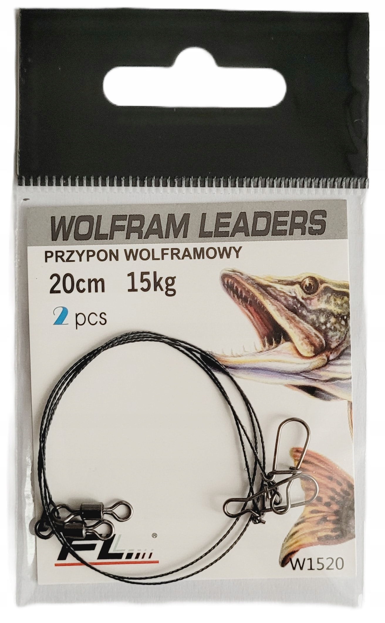 

2x Przypony Wolframowe Spinningowe 20 cm/15 kg