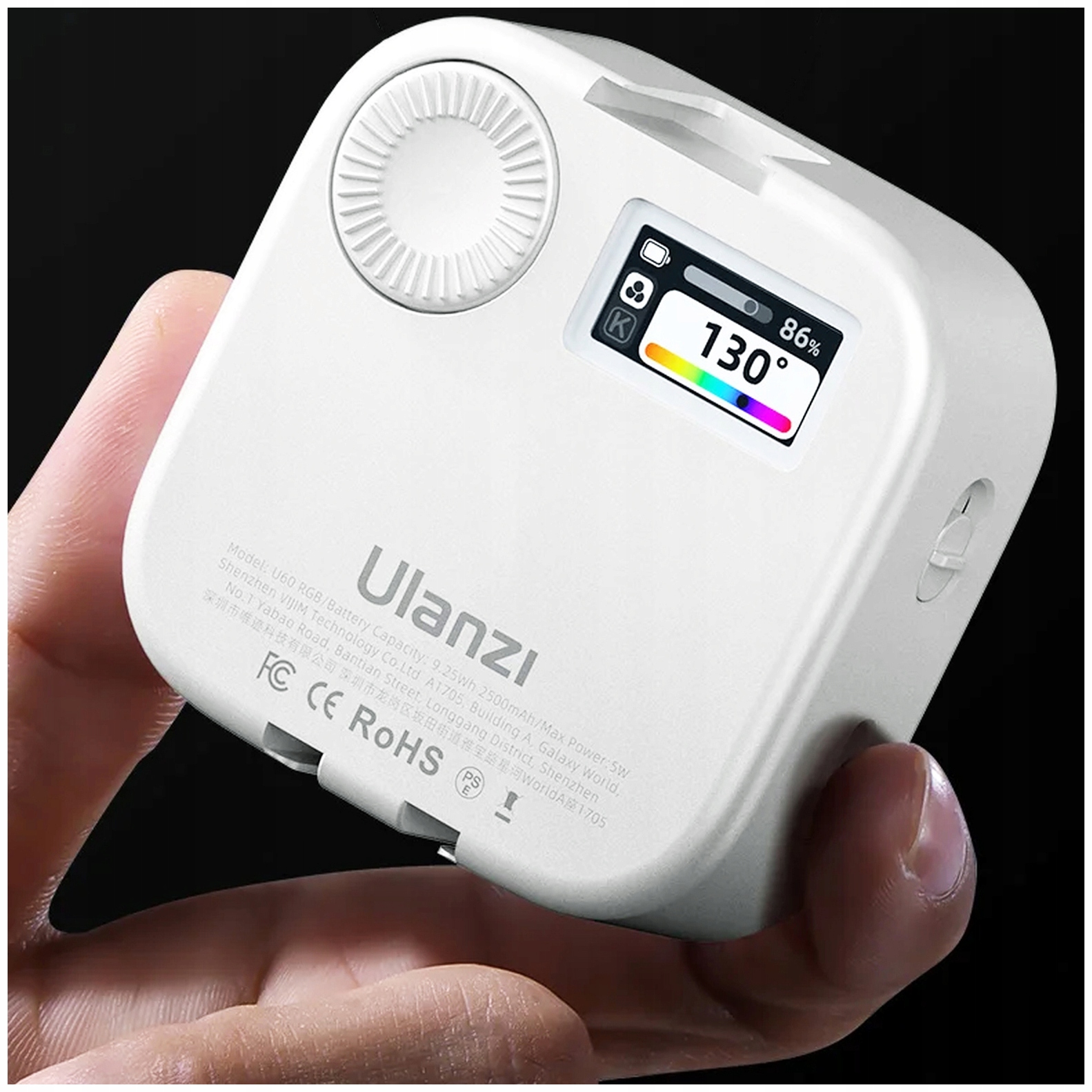 Lampa LED Ulanzi U60 - RGB, WB (2500 K - 9000 K) Magnetyczna biała Marka Ulanzi