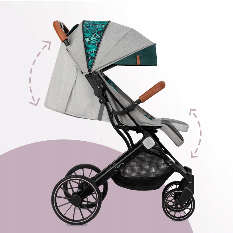 WÓZEK SPACEROWY - MoMi ESTELLE DAKAR SZARY - DUŻE KOŁA ZESTAW AKCESORIÓW Liczba kół 4