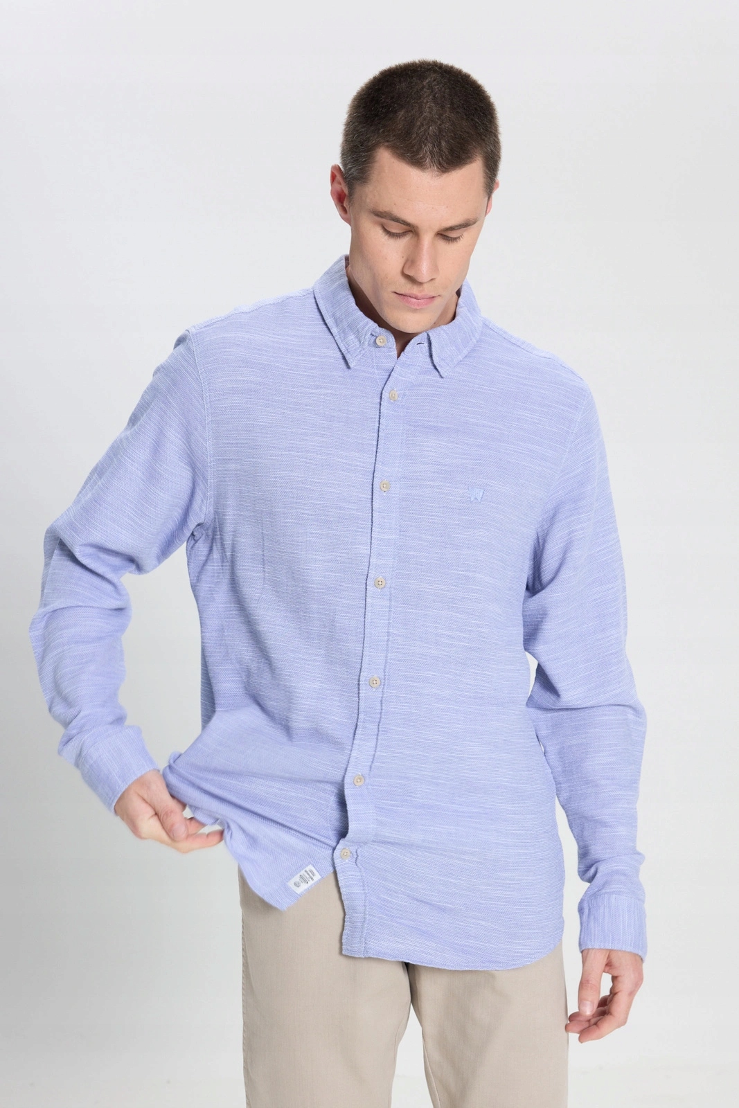Pánská košile Wrangler Ls Shirt Blue 112388672 L