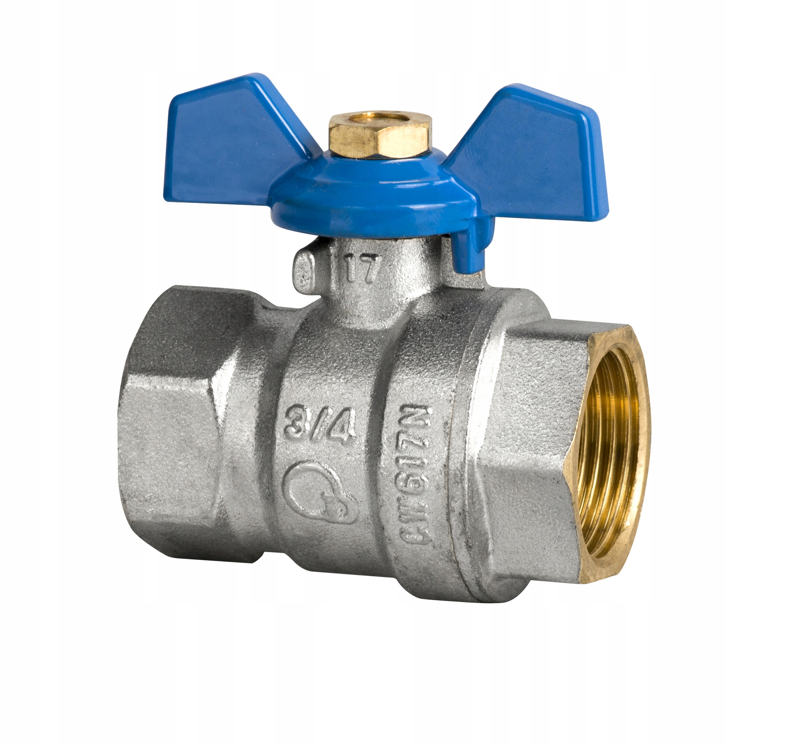 ZAWÓR KULOWY 1" CAL WW DŁAWIK MOTYLEK HISZPAN