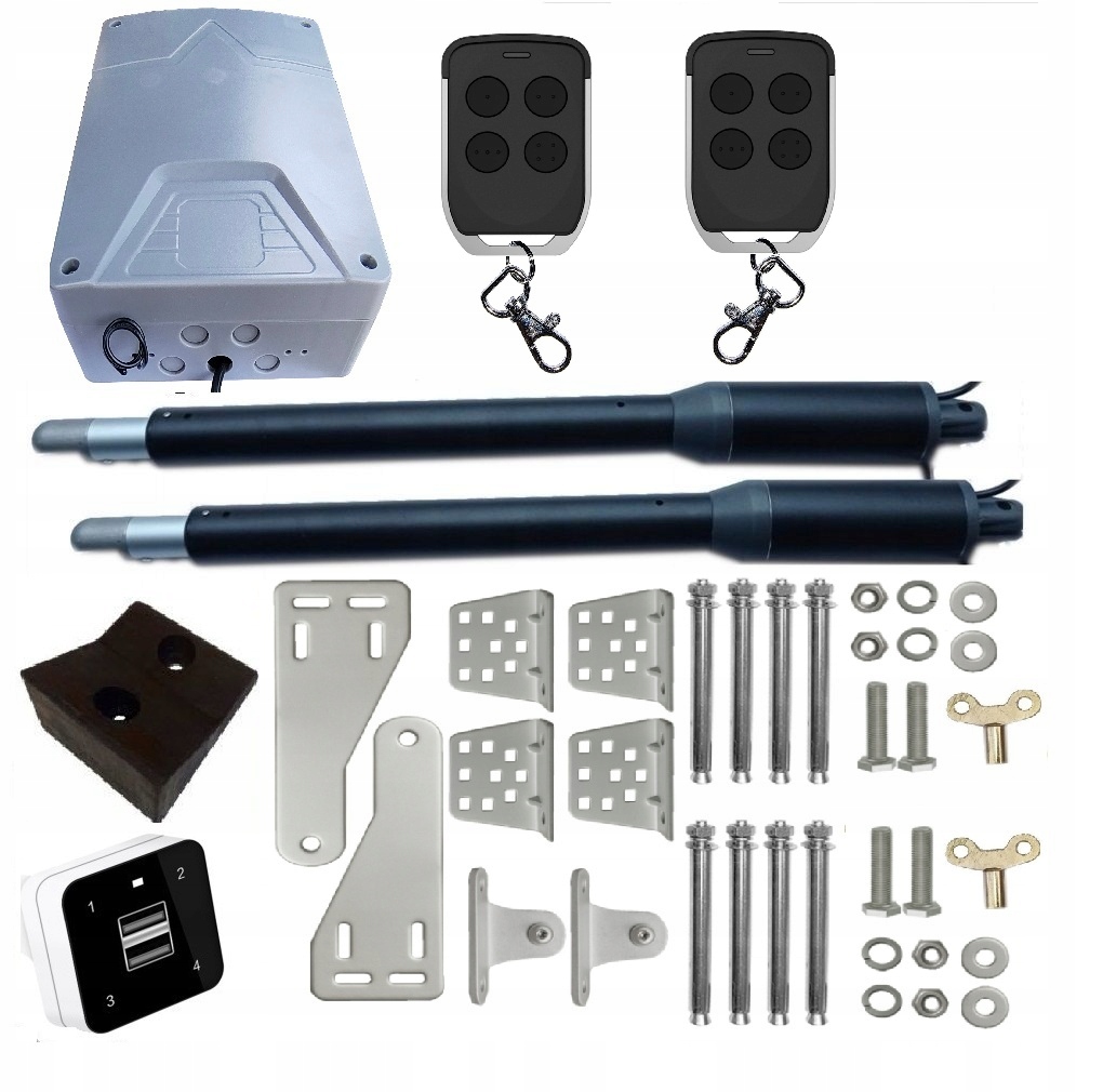 ZESTAW AUTOMAT NAPĘD BRAMY DWUSKRZYDŁOWEJ Home PowerMax 2 piloty SM28 USB