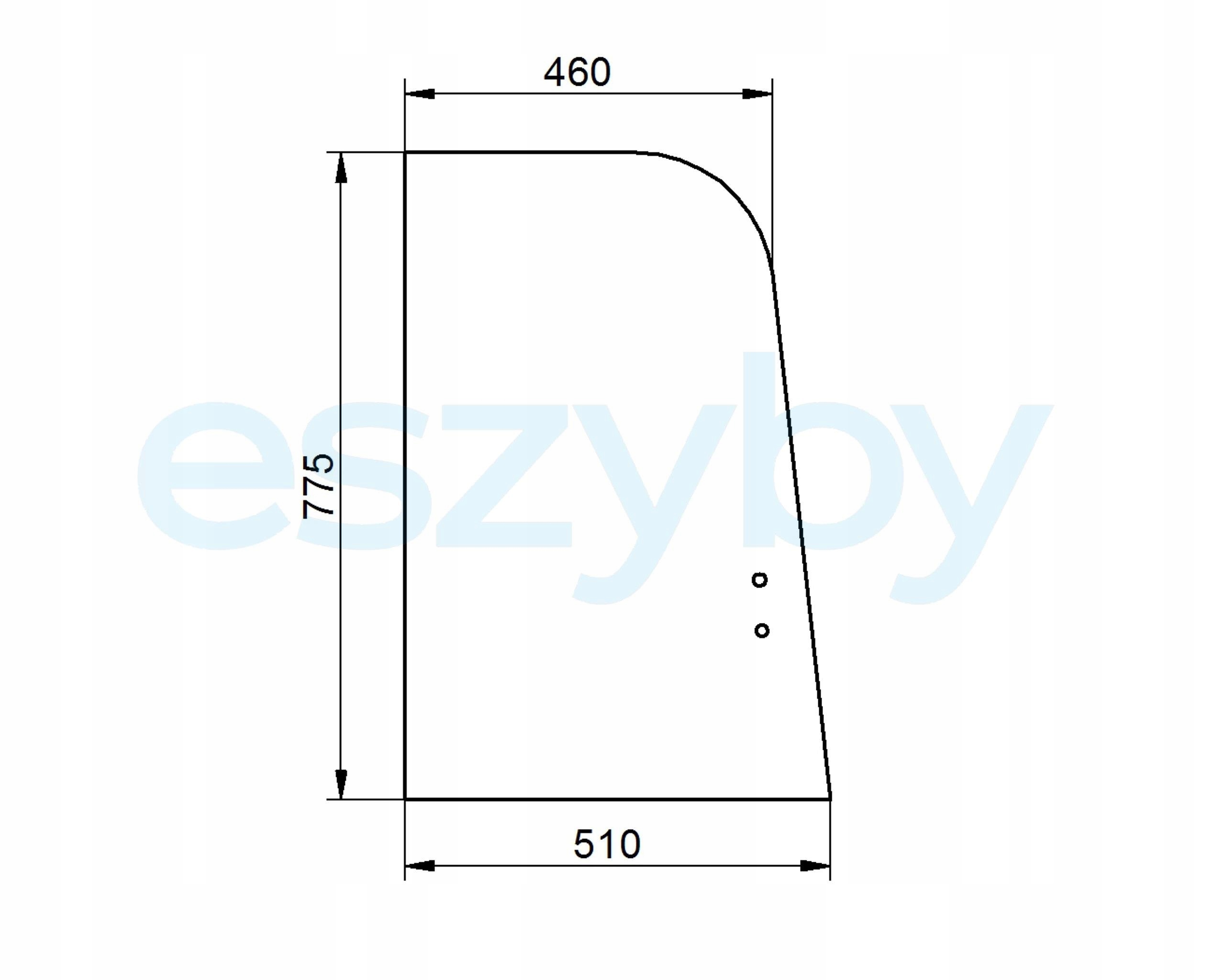 sklo minibagr Komatsu Pc boční pravé