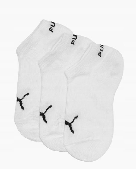 

3 Pary Puma Stopki Białe 3 Pack Skarpetki R.39-42