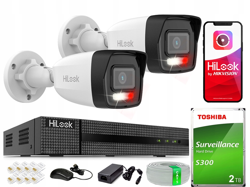 Monitorovací sada 2x 4MPx Qhd Ip kamera Hilook By Hikvision Náhled