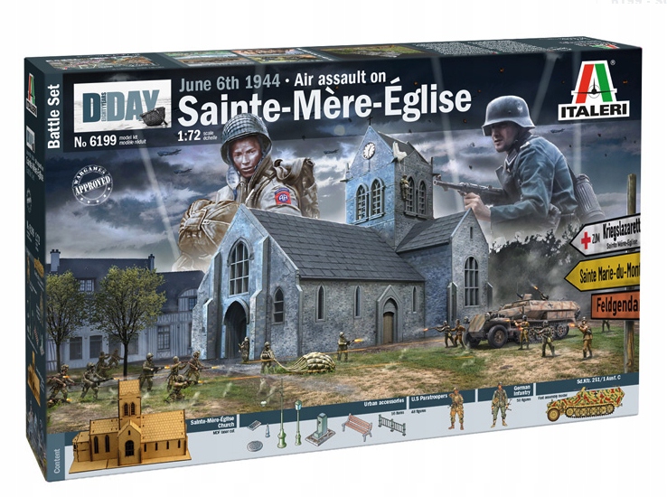 Italeri 6199 1/72 na Sainte-Mere-Eglise 6. června 1944