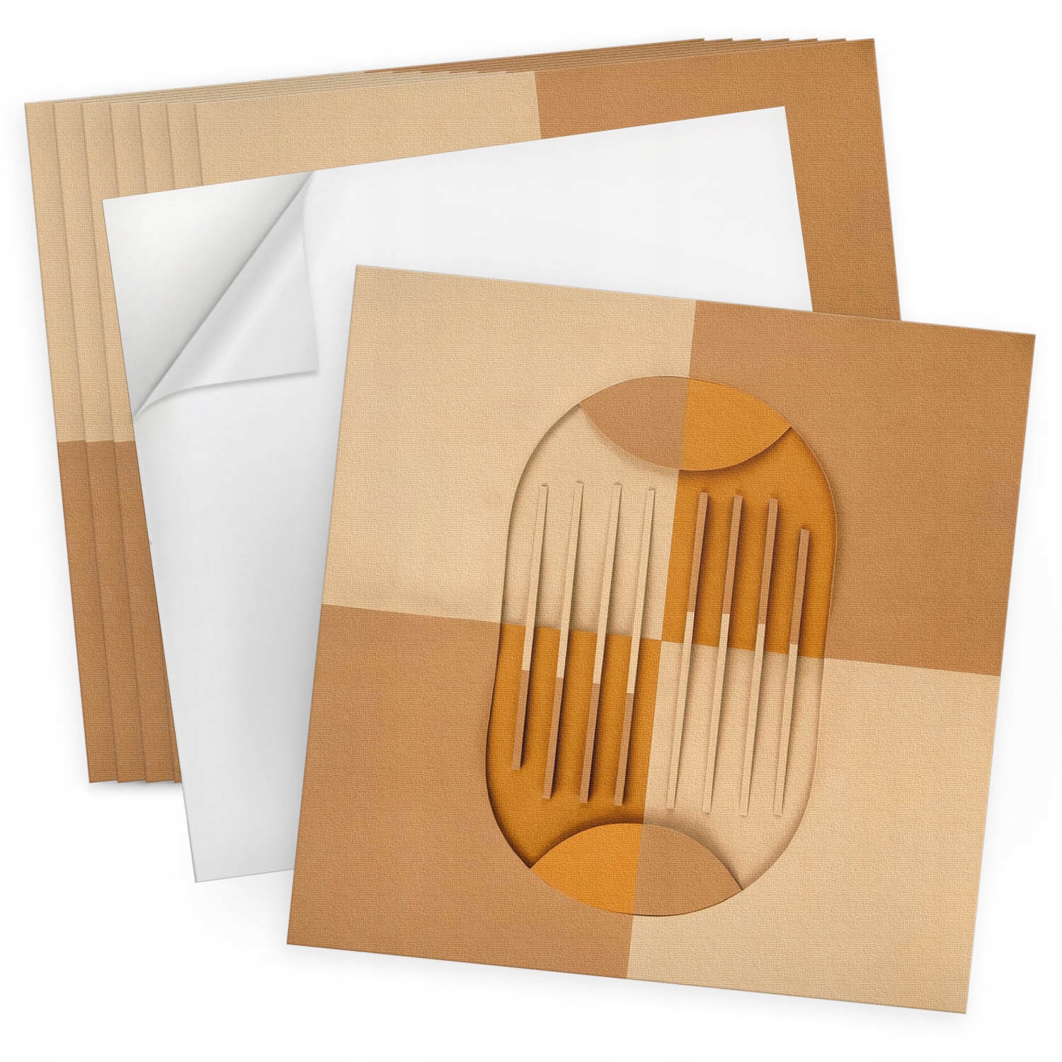 Vinylové podlahové dlaždice 9 ks 30x30 cm Geometrický vzor s texturou