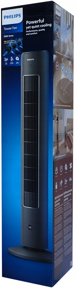 Sloupový ventilátor Philips CX5535/11 5000 Series Oscilace Aromaterapie