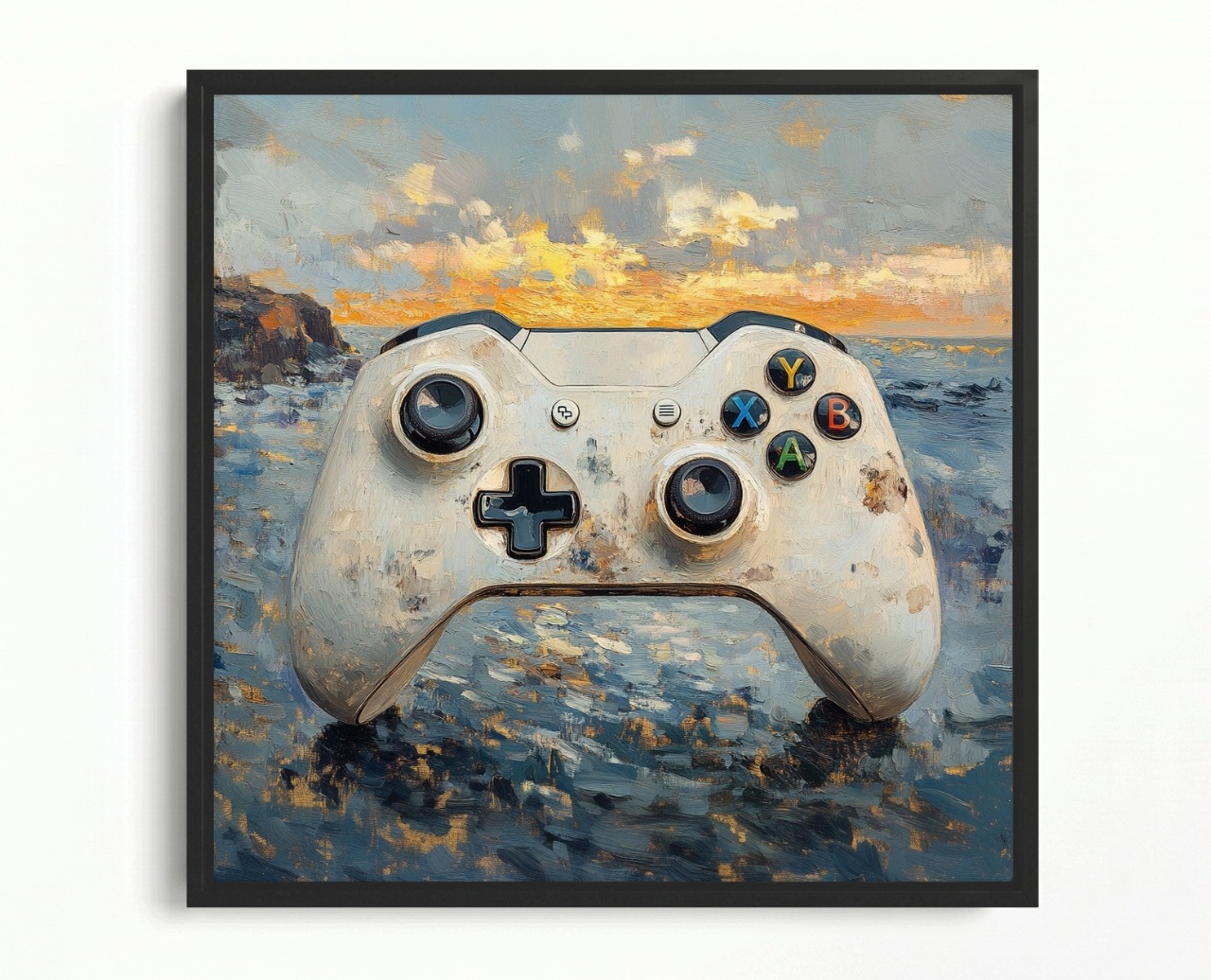 Obraz Rám American Box Gaming Hra Gamer Pc Konzola Kontroler Pad 50x50