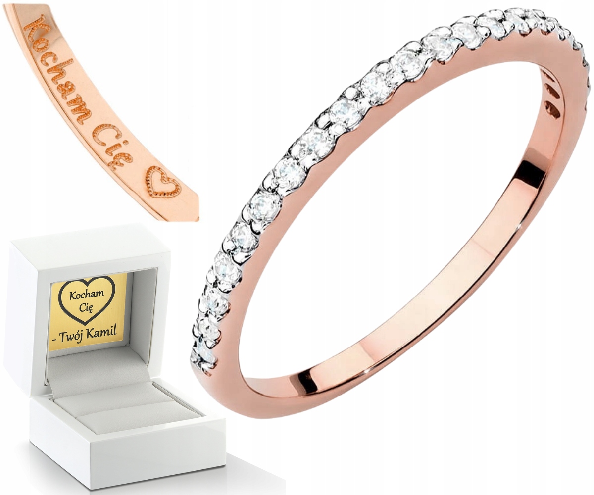 Růžové Zlato Prstýnek S Laboratorními Brilianty 585