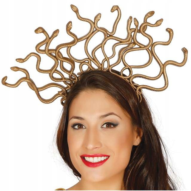 

Opaska na głowę Medusa meduza Węże złoty