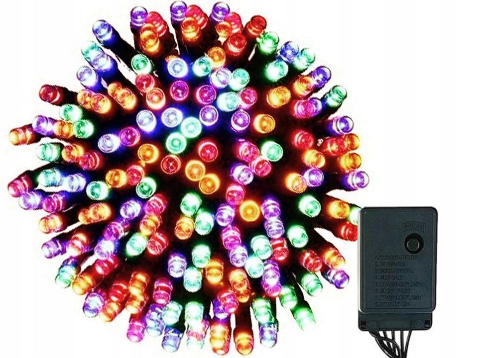 LAMPKI CHOINKOWE 100 LED WEWNĄTRZ NA ZEWNĄTRZ 6-8m