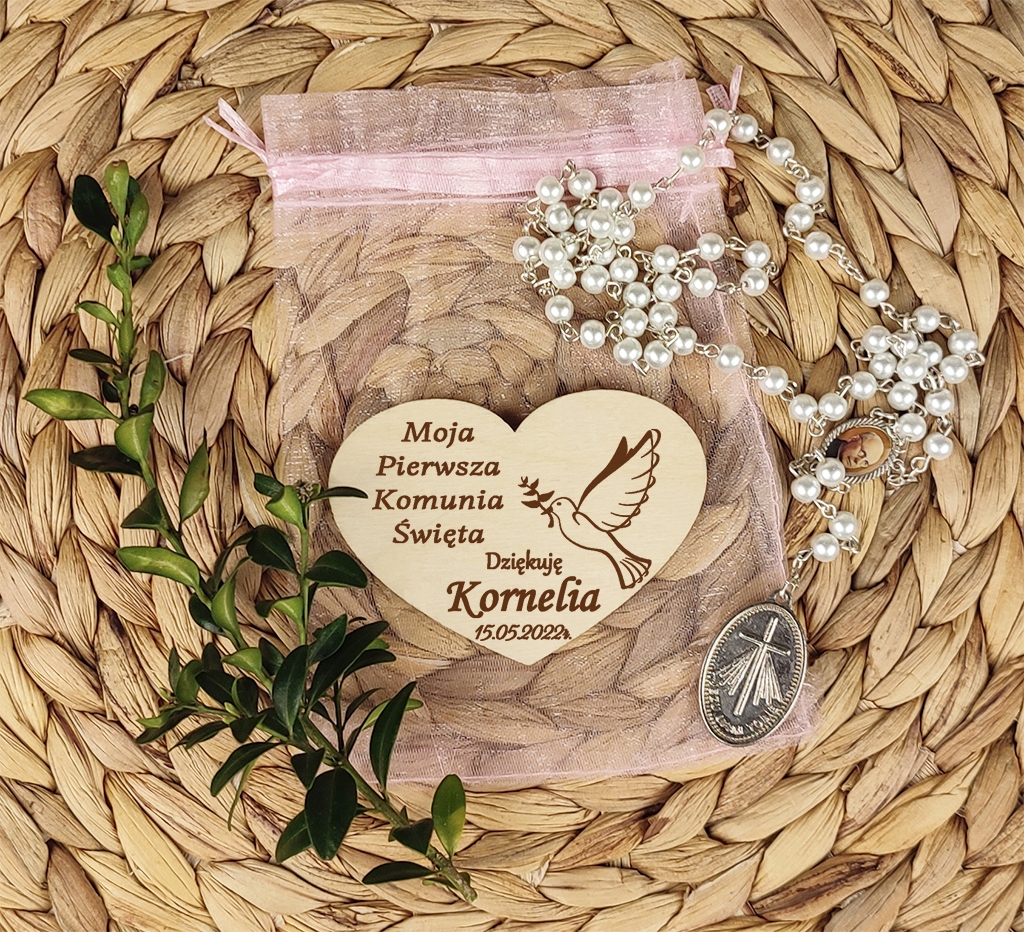 PODZIĘKOWANIE DLA GOŚCI NA PIERWSZA KOMUNIA ŚWIĘTA IMIĘ DATA GRAWER MAGNES Marka inna