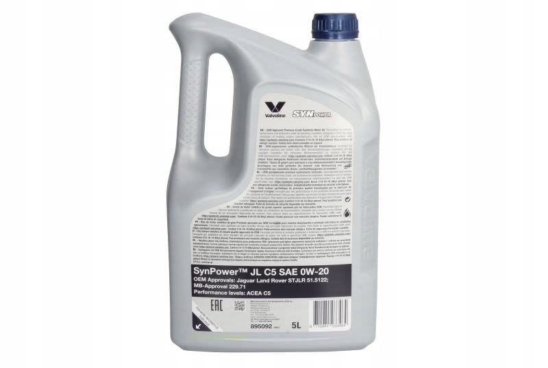 Motorový olej Valvoline Synpower Jl C5 0W20 5L