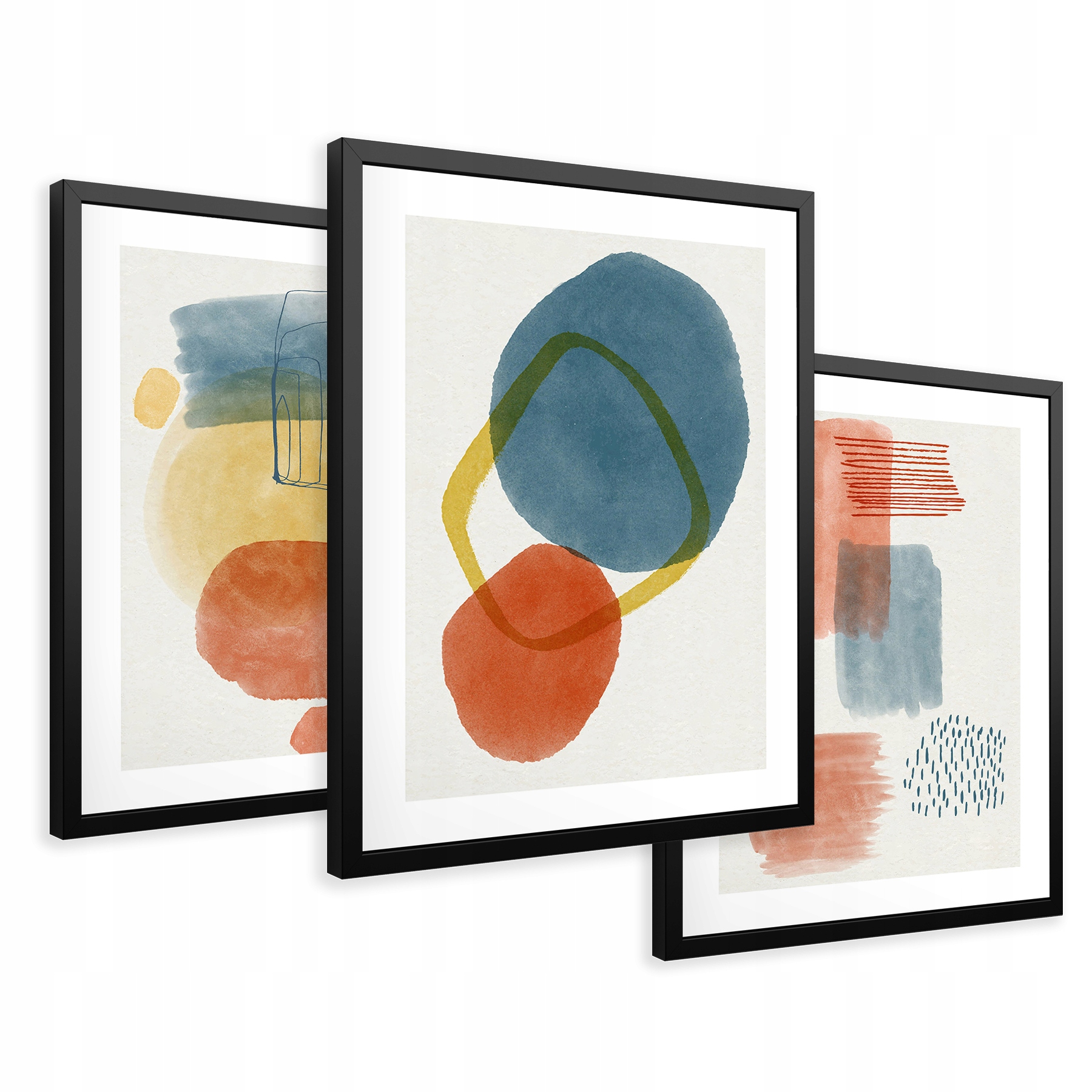 

Obrazy w ramie geometryczne plamy kolorowe 43x99
