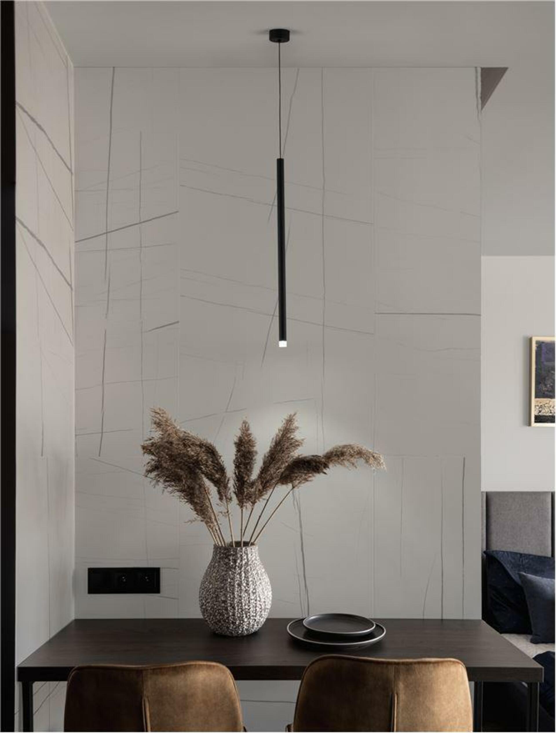 Nova Luce závesné svietidlo Dandia čierny hliník Led závesné svietidlo 6W 3000