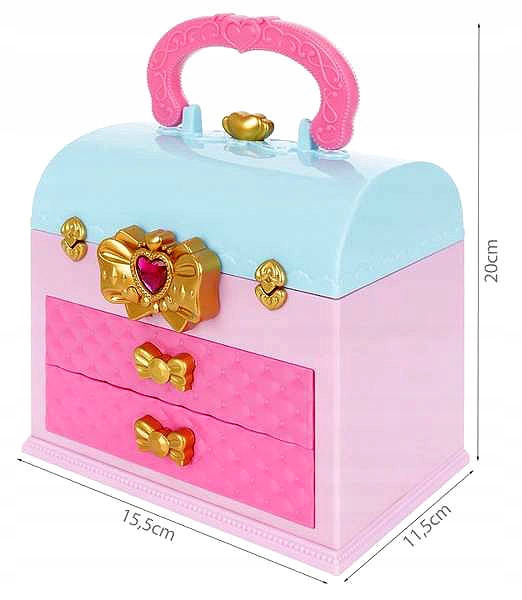 ZESTAW KUFEREK DO MALOWANIA MAKIJAŻU I PAZNOKCI DLA DZIECI KOSMETYKI W Materiał inny