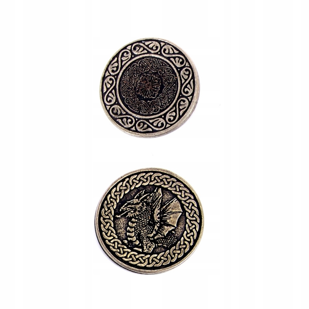 ZESTAW 3 SMOCZYCH METALOWYCH MONET LARP RPG Producent Drawlab