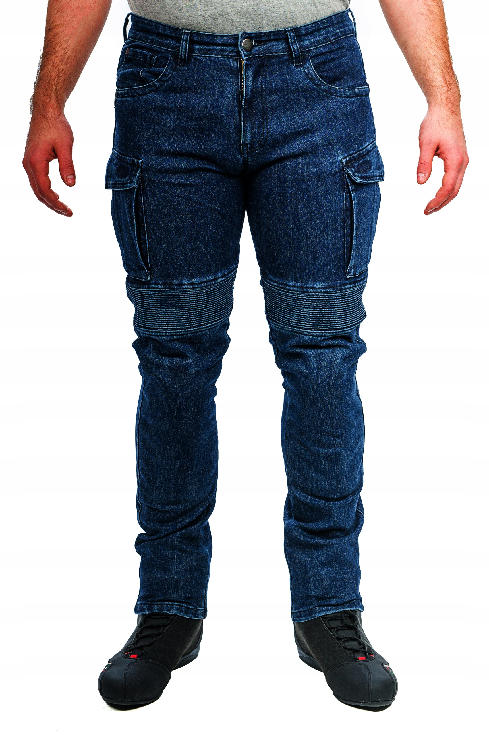 Motocyklové Džínsové Nohavice S Kevlarom Rypard Cargo Dark Blue/l