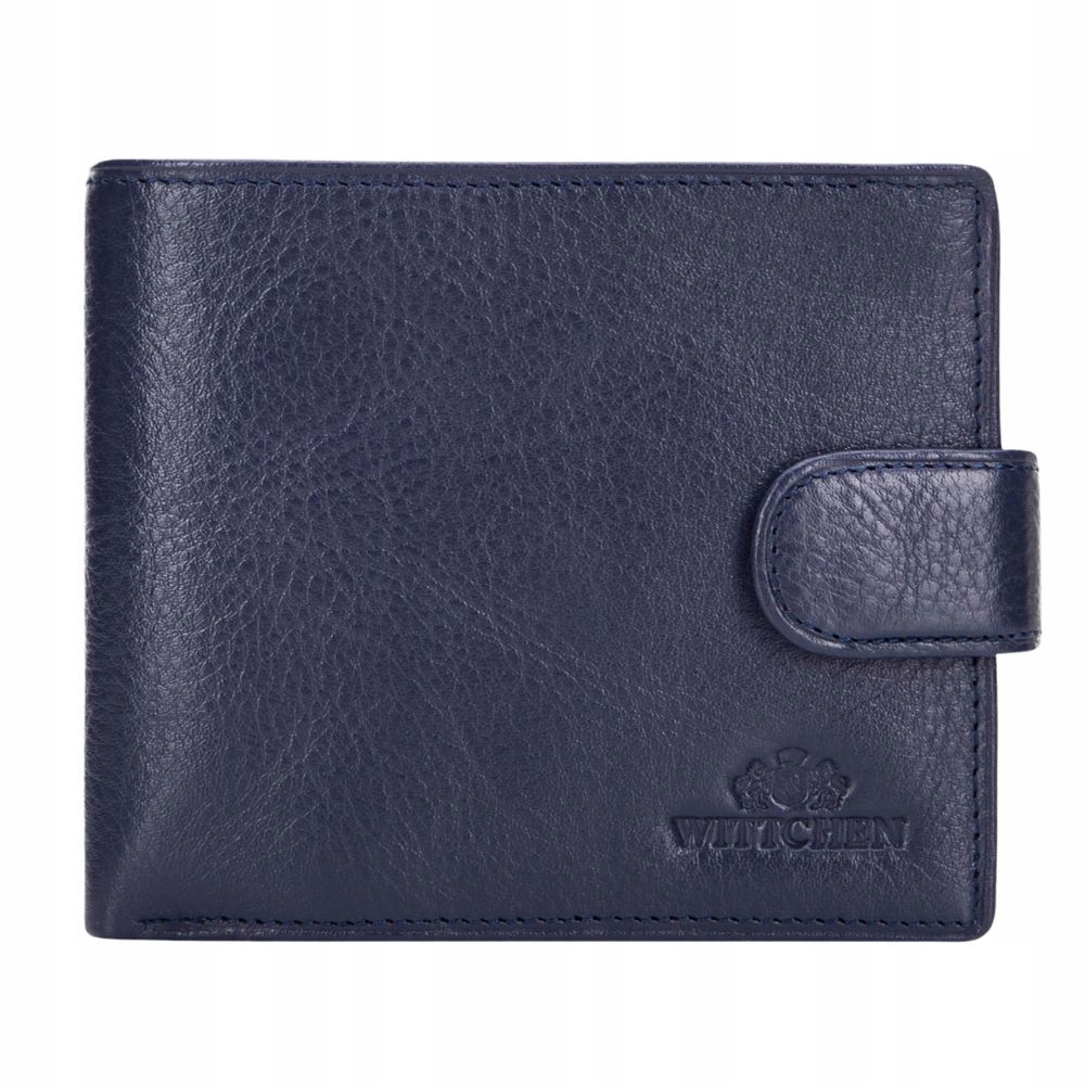 Kožená tmavě modrá pánská peněženka se zapínáním na zip Wittchen 21-1-125-NL