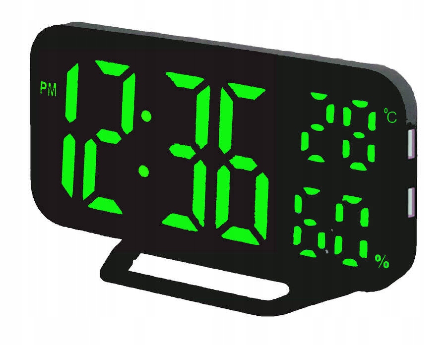 Čitelné Led Hodiny S Budíkem, Teploměrem A Vlhkoměrem Jvd SB3725.1 Alarm Usb