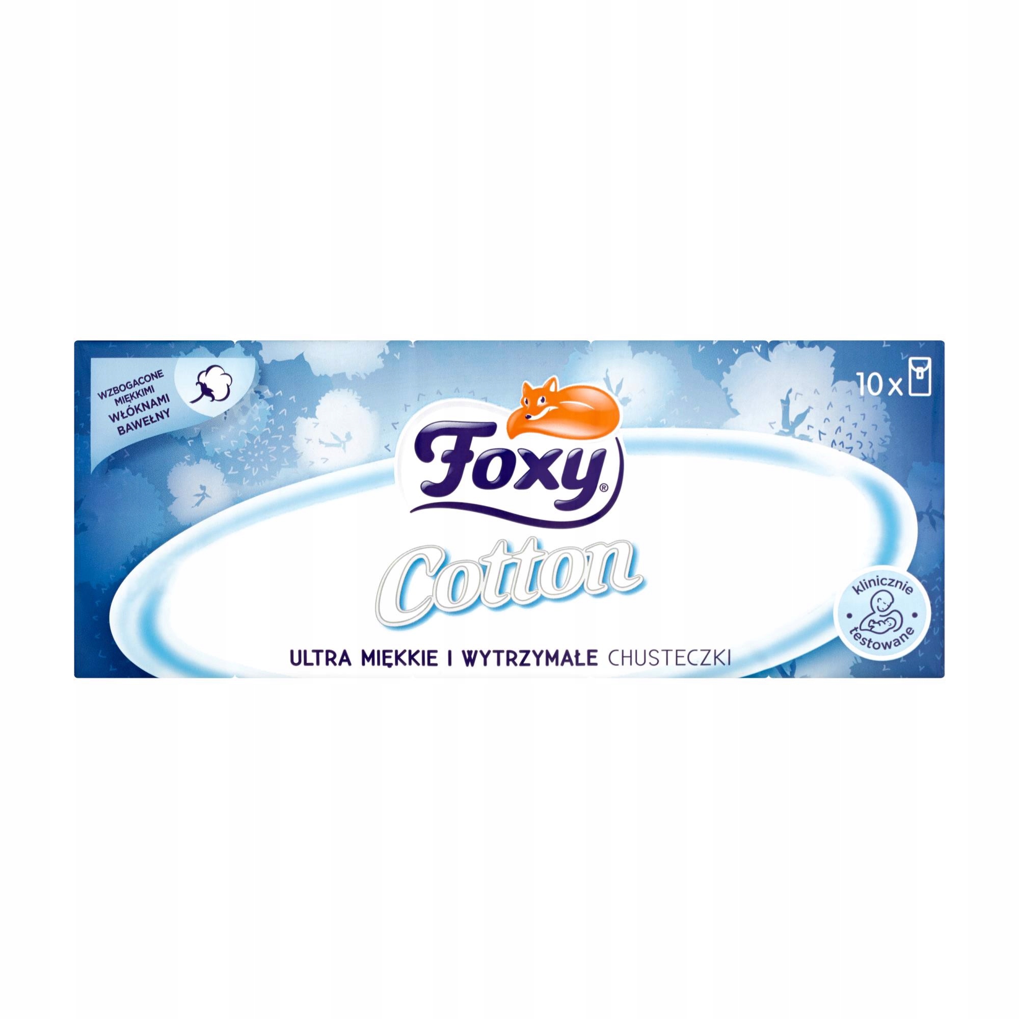 

Foxy Cotton Ultra miękkie i wytrzymałe chusteczki