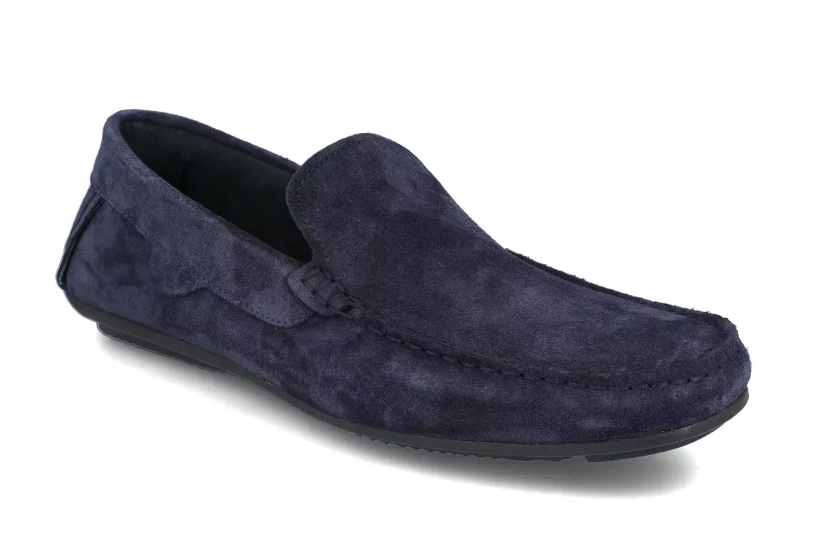 Ryłko pánské mokasíny IPAR14 tmavě modré velurové lehké ryłko Relax R40