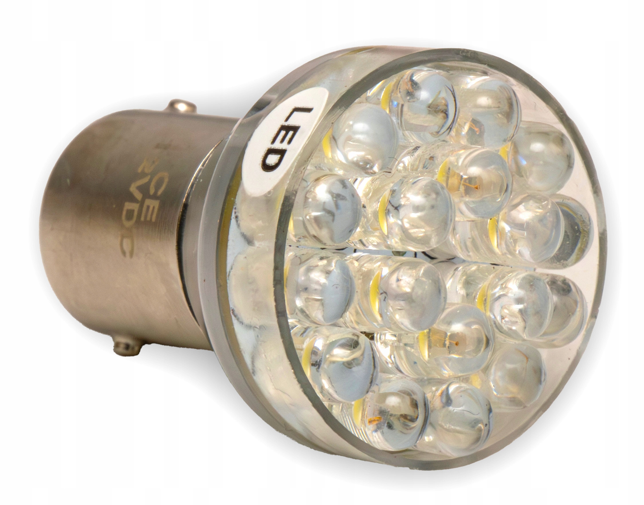 Żarówka Led Bay15d P21/5W Czerwona 12V Dwuwłóknowa Stop Pozycja Czerwony