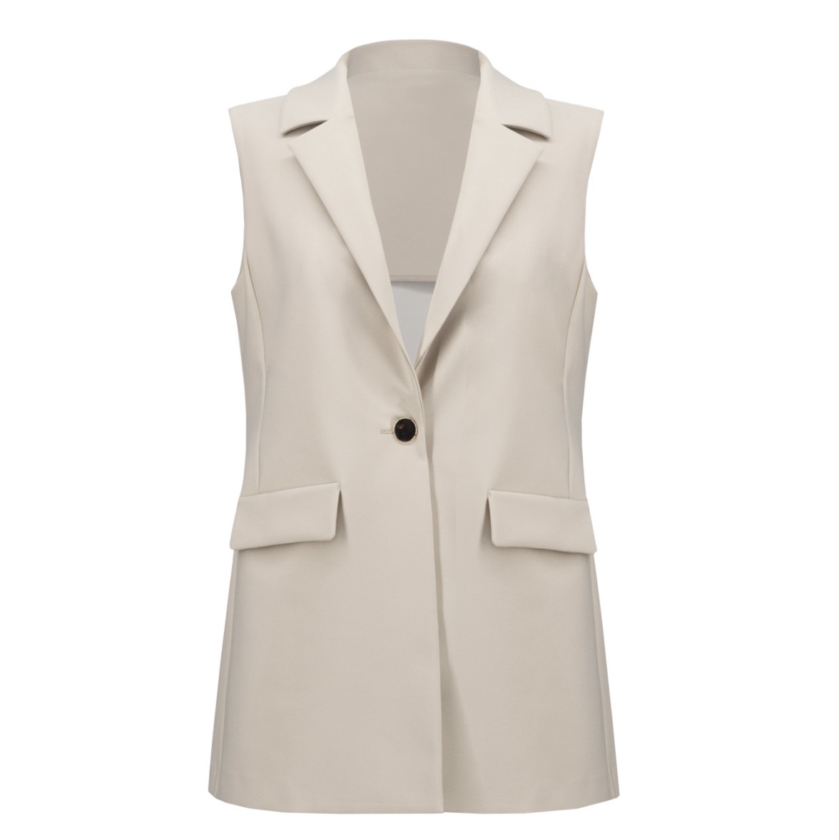 Joseph Ribkoff Přiléhavá vesta Lux Twill béžová 38