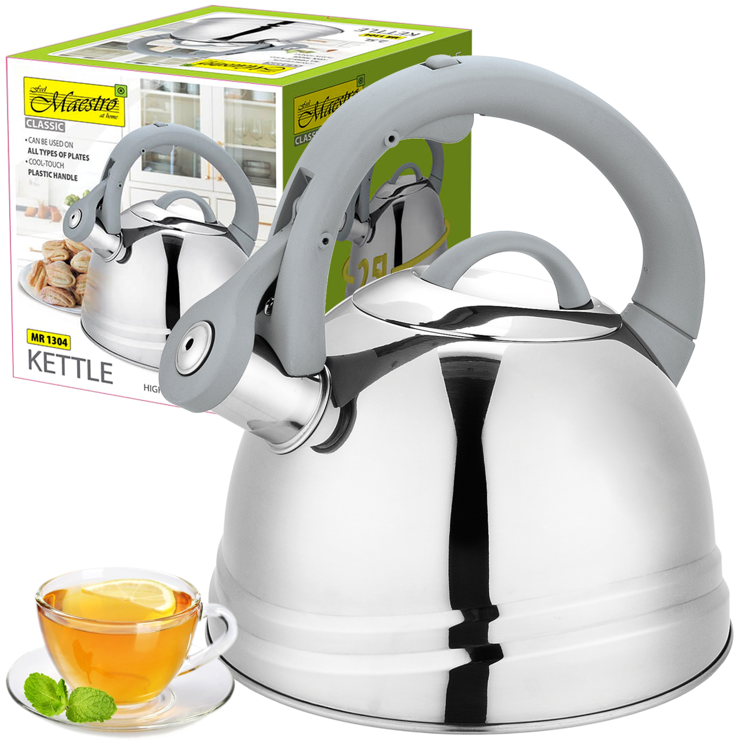 

Czajnik Stal Nierdzewna 2,5 L Gwizdek Indukcja Gaz