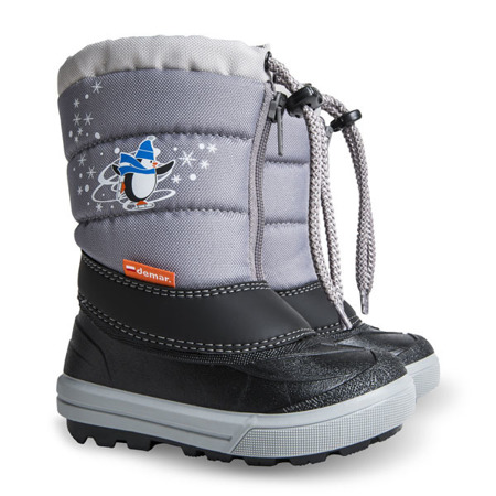 Demar Śniegowce KENNY Ocieplane Naturalna Wełna, Szare roz. 24/25 C