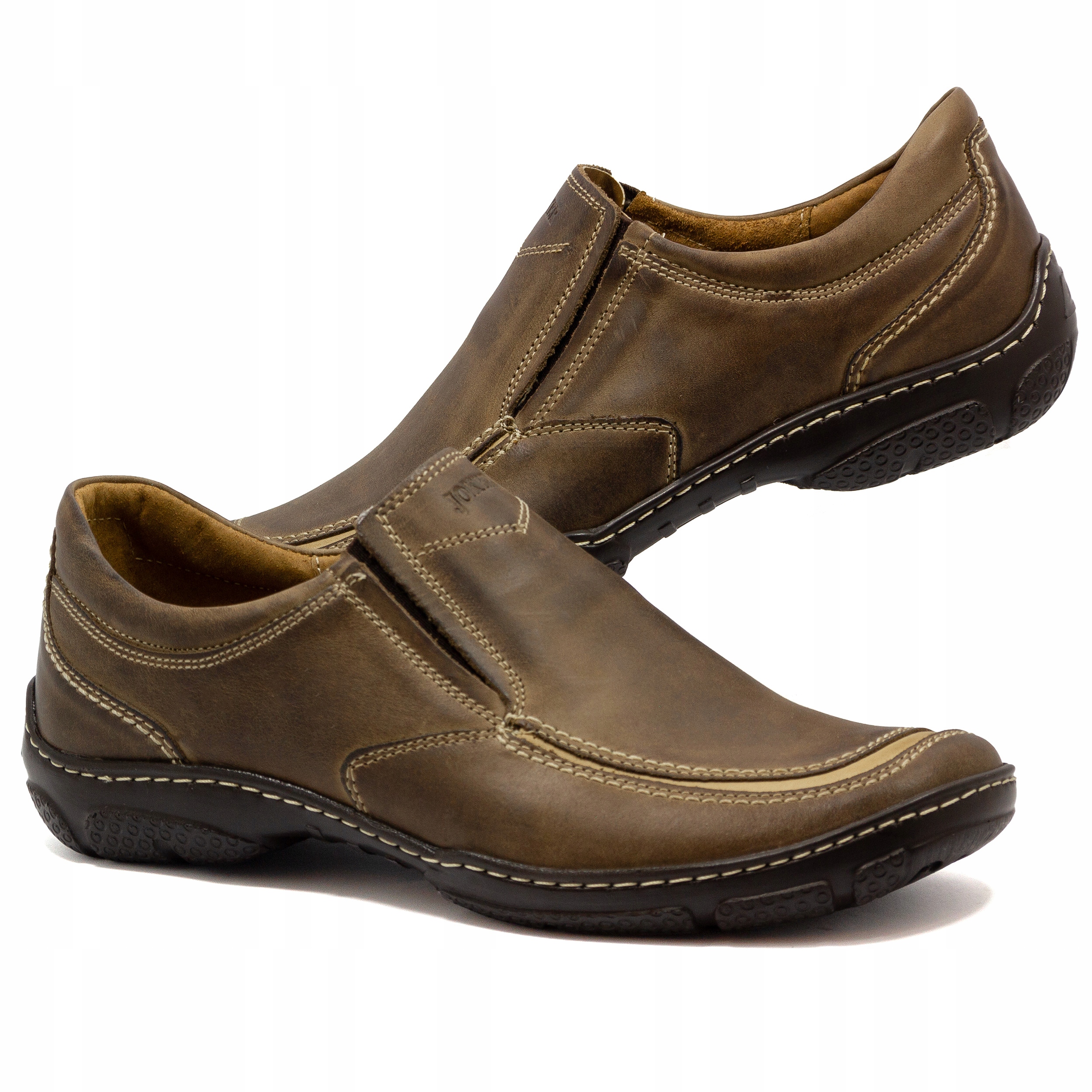 Nazouvací polobotky pánské kožené polské pohodlné 213 br Joker 47