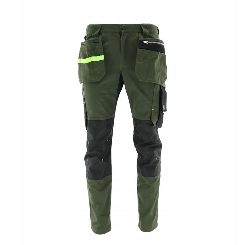 Spodnie Monterskie Robocze Stretch Męskie Monter Dużo Kieszeni 64XXXL