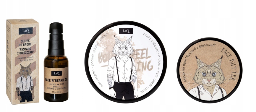 LAQ RYSZARD ZESTAW 3cz OLEJEK + PEELING + MASŁO