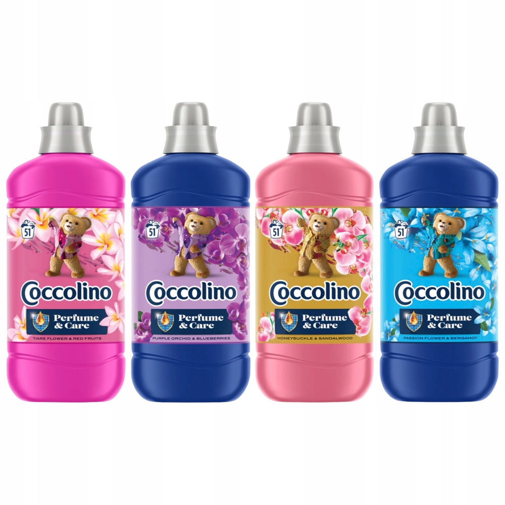 Coccolino Perfume&Care Płyn do płukania 4x1,275L MIX (204 prania)