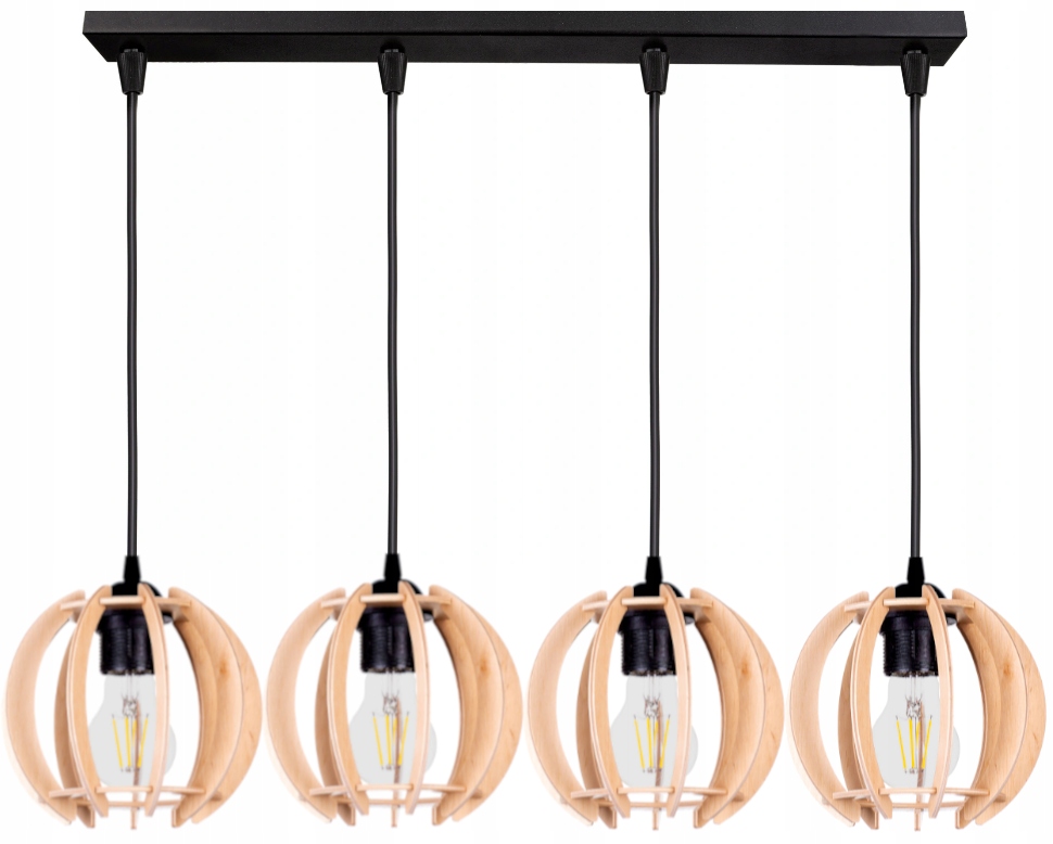 

Lampa Wisząca Sufitowa Drewniana Kula Loft