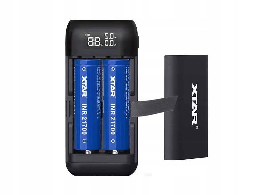 

Ładowarka Powerbank Ogniwa 18650 21700 Xtar PB2S