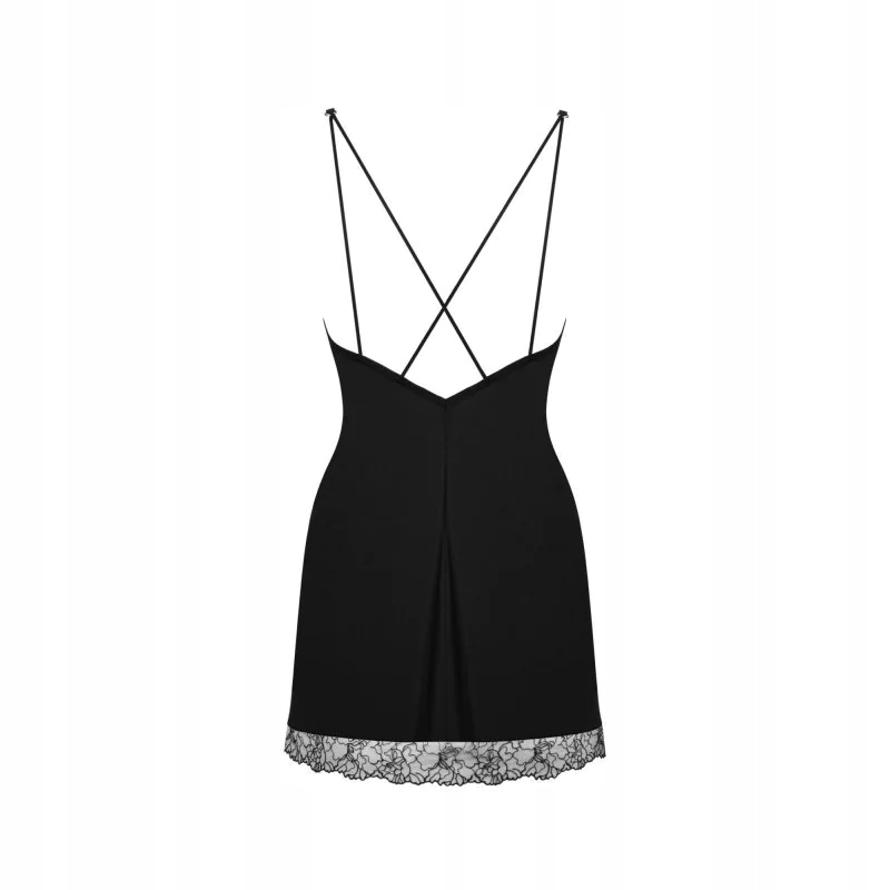 Noční košile Obsessive 49-2345 s ramínky do poloviny stehen, velikost