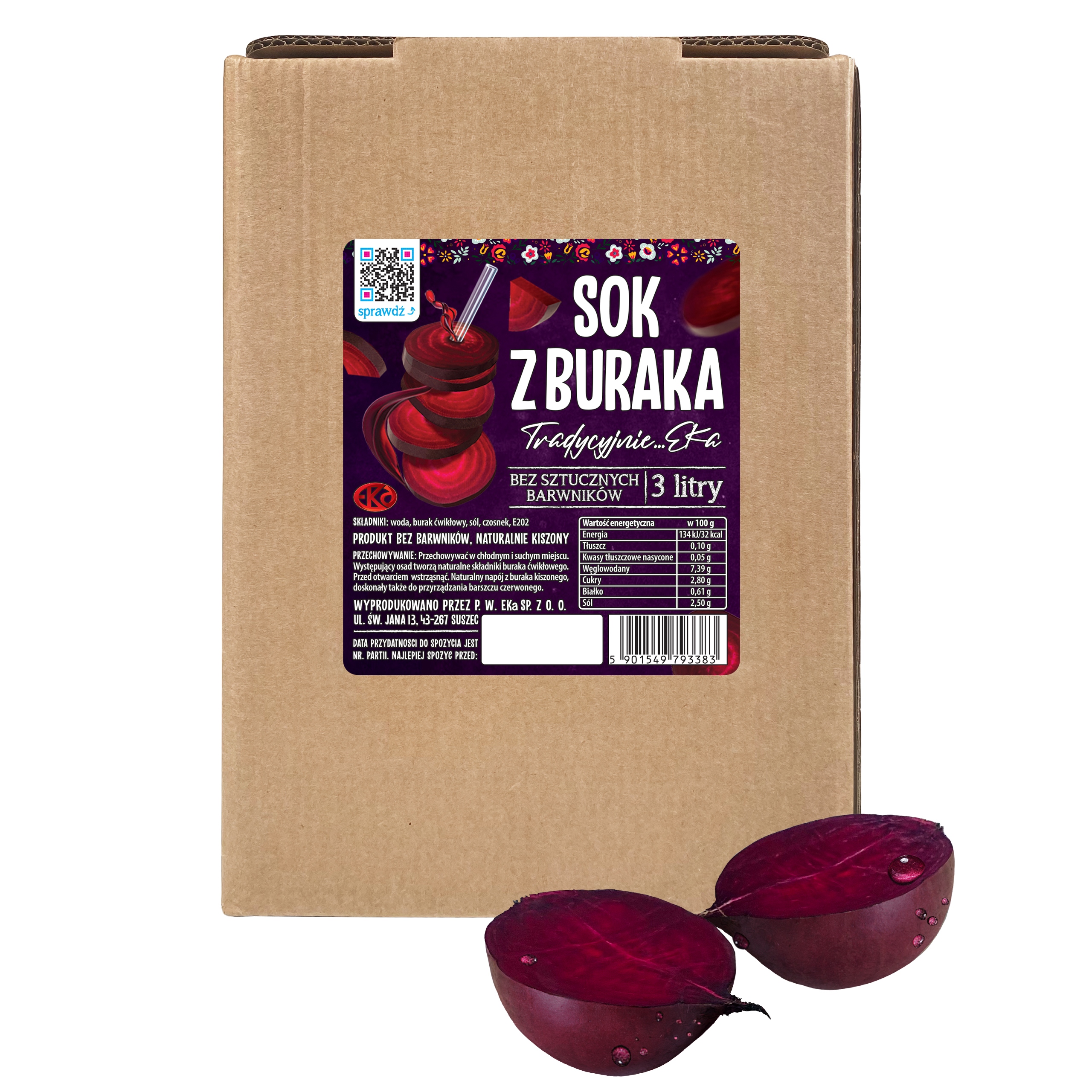 Sok z kiszonego buraka kiszony burak zakwas 3L naturalny 14687385711