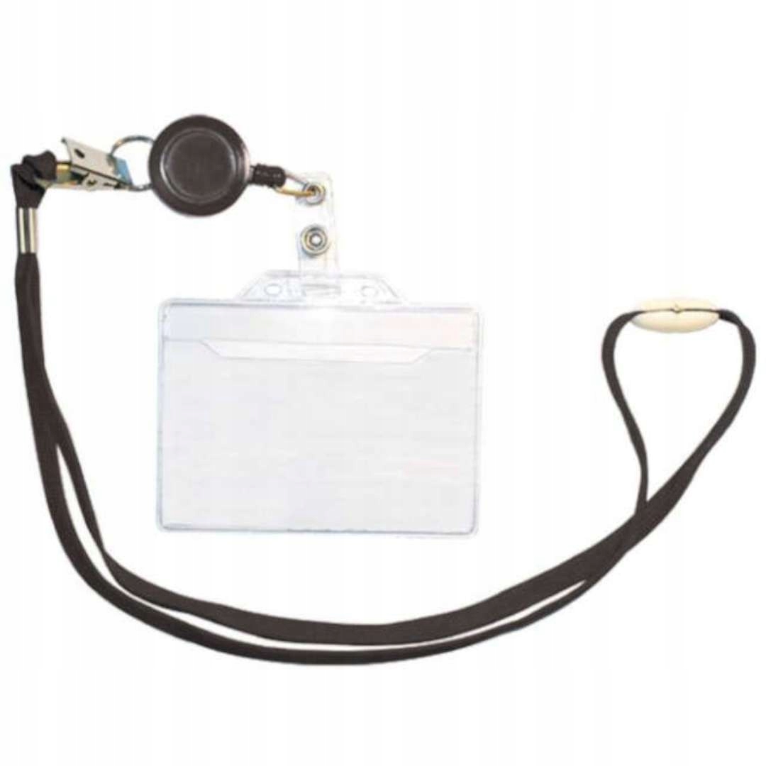 identyfikator HOLDER KLIPS czarna smycz