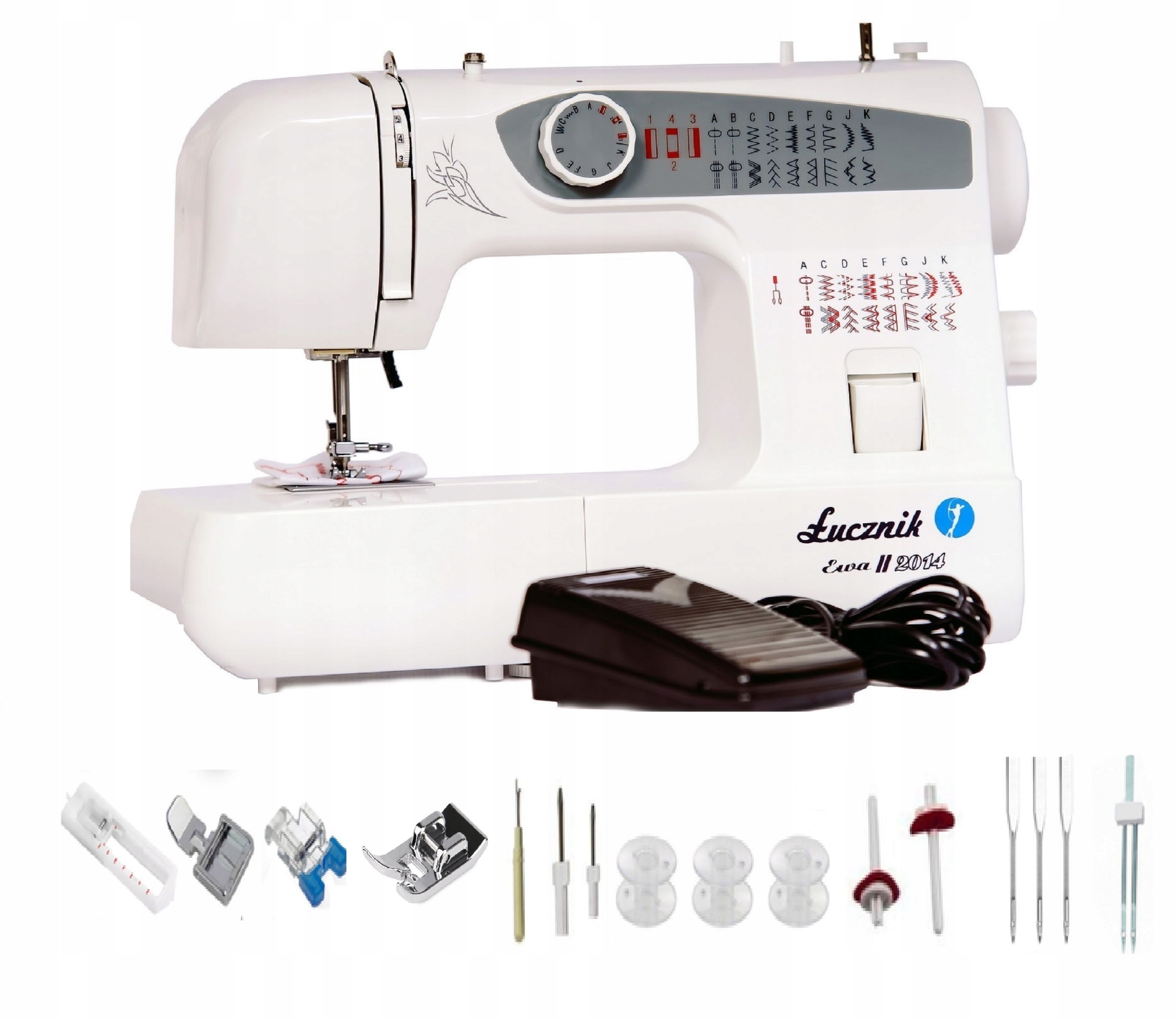 Maszyna Do Szycia Łucznik Ewa II 38 Ściegów Mechaniczna Bogate Wyposażenie