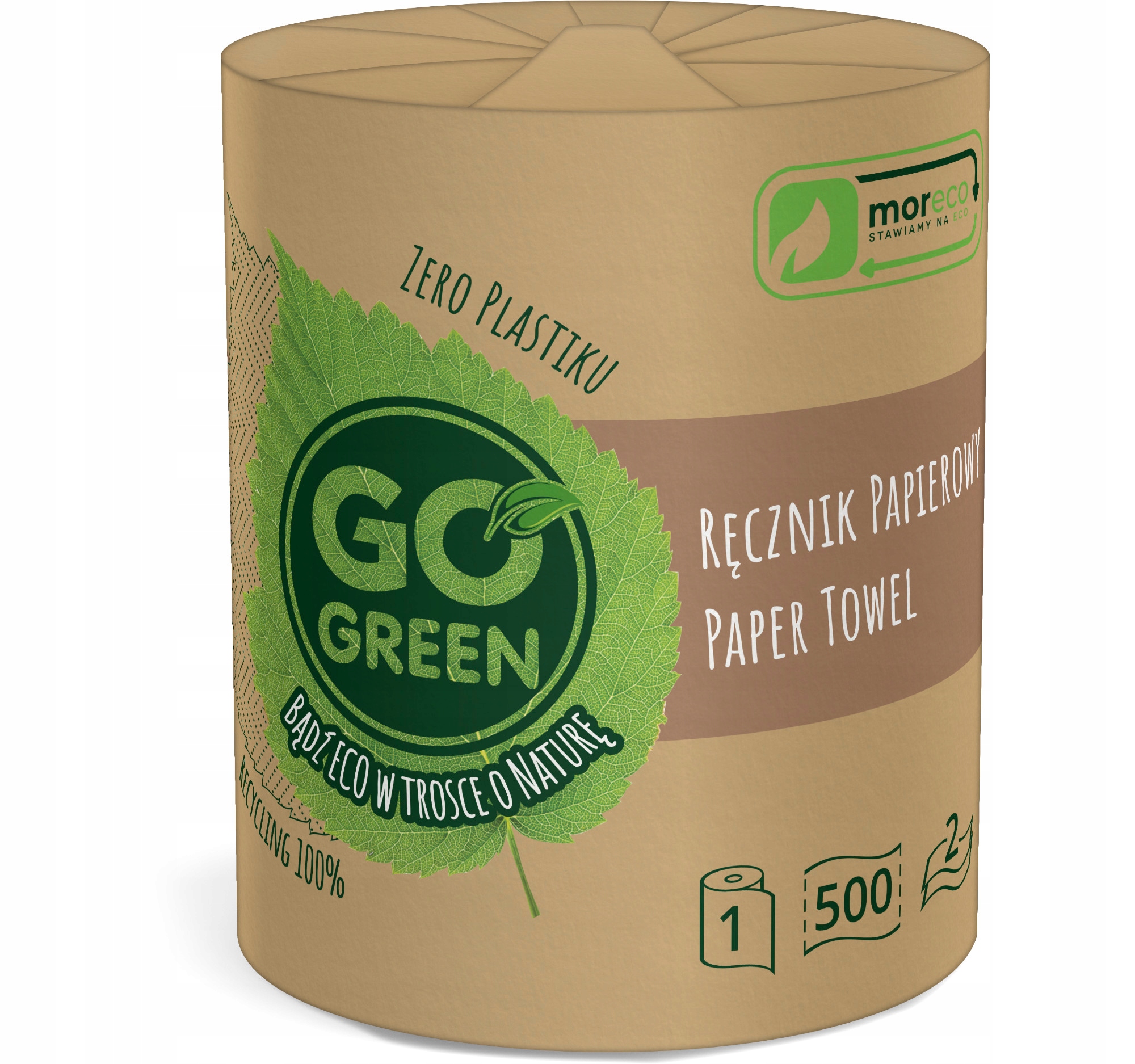Levně Papírový ručník Go Green 500 listů 1 role 2 vrstvy