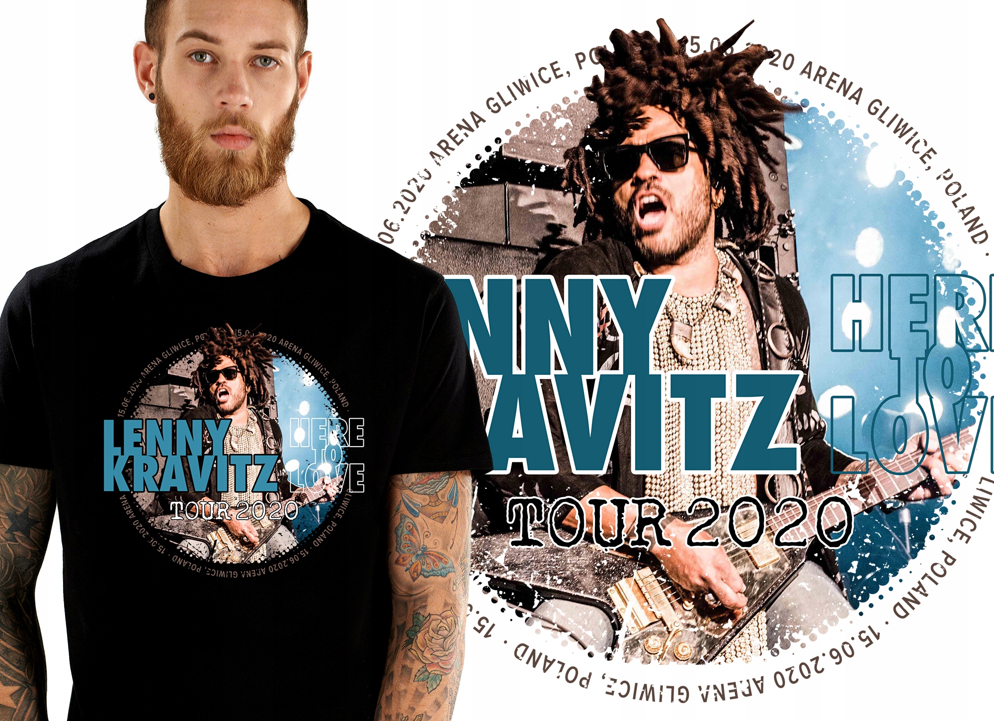 

Lenny Kravitz Arena Gliwice 2020 Koszulka Męska XL