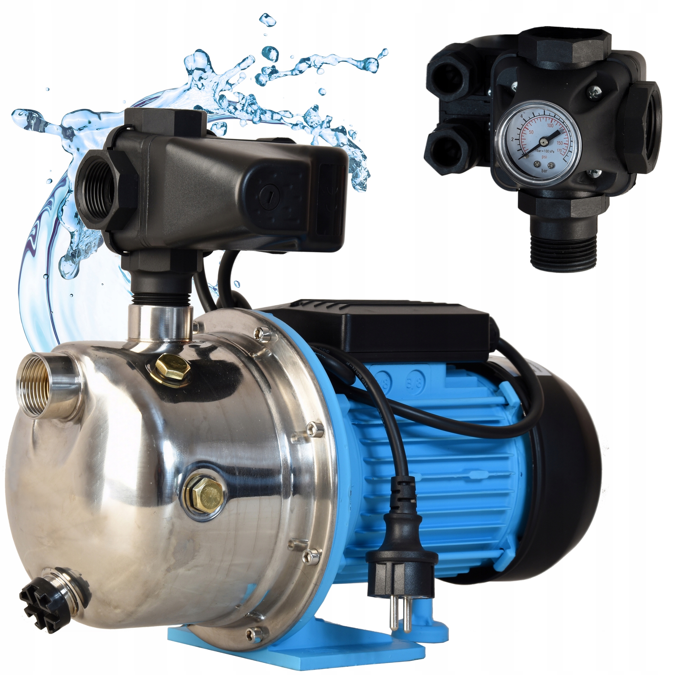 Čerpadlo S Príslušenstvom na vodu Js Inox Hydroforová záhrada 3600 l/h Výkonné 1100 W