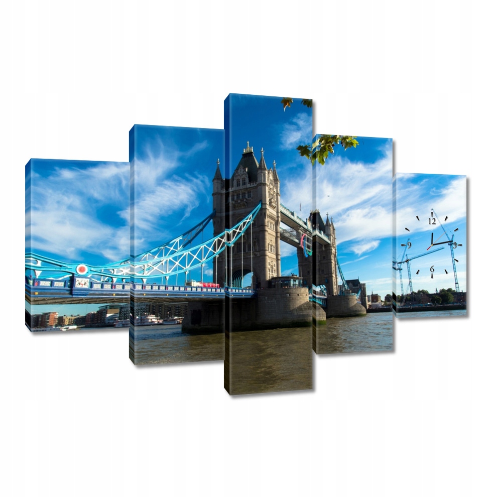 Nástenné hodiny 150x105 Tower Bridge s oblohou