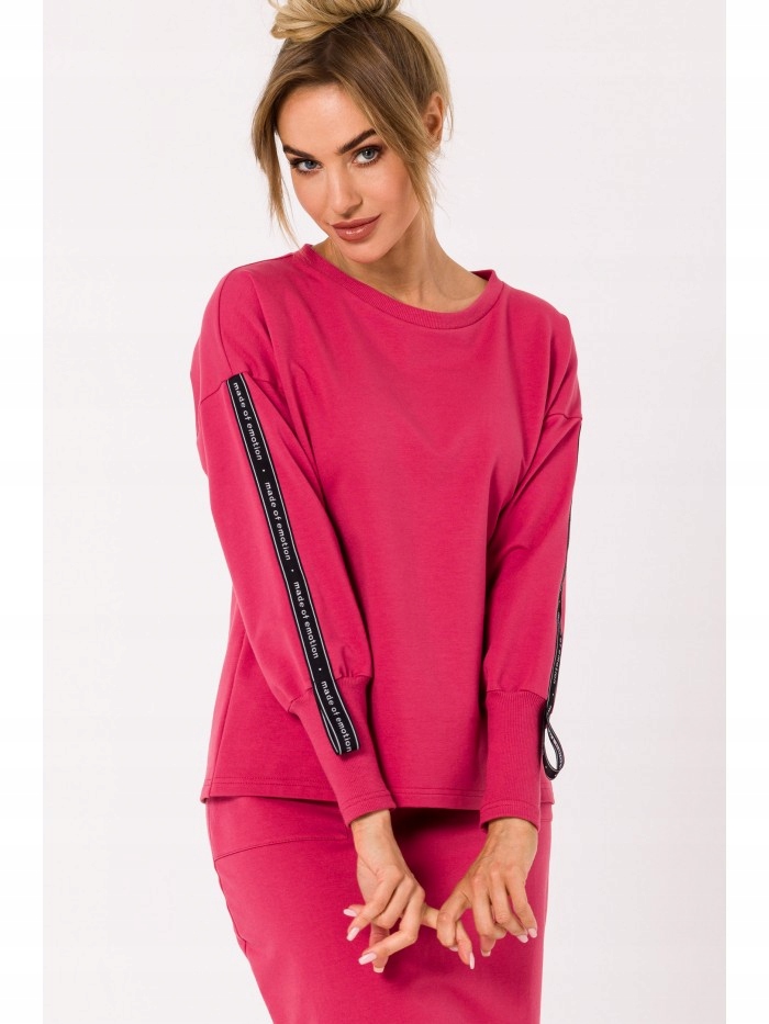 Eu XL M727 Bluza z lampasami koralowa Eu XL