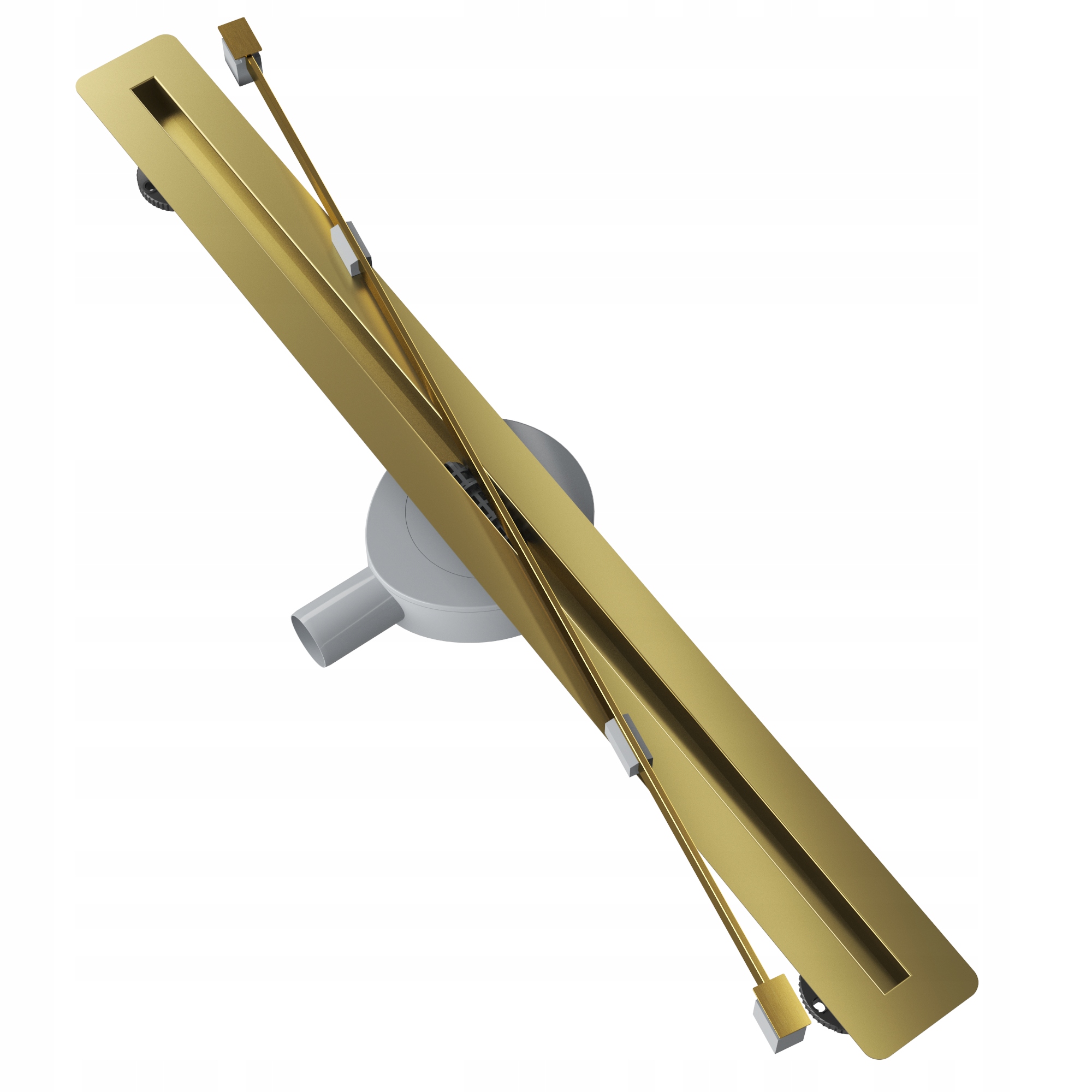 Lineárny Odtok Pod Dlažbu Zlatý 80 cm Oceľ Sifón Sprchová Vanička Luno