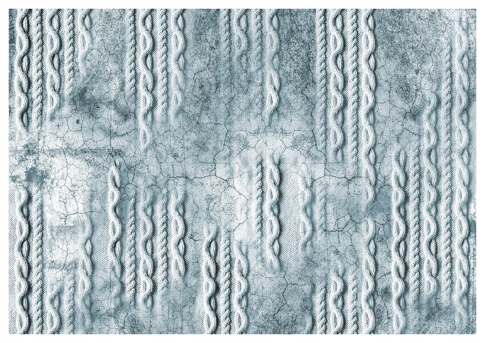 Fototapeta Šedá Pletenina Copánek na textuře Vintage 416x290 lepidlo