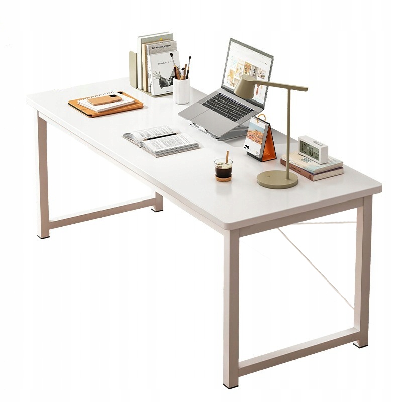 Počítačový Stůl Bílý Pro Mládež Školní Industriální Stůl 120 CM